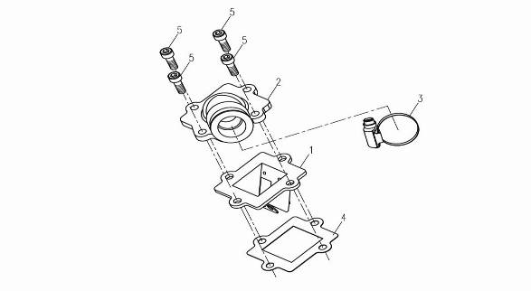 collettore di aspirazione - membrana AGM Venom bianca
