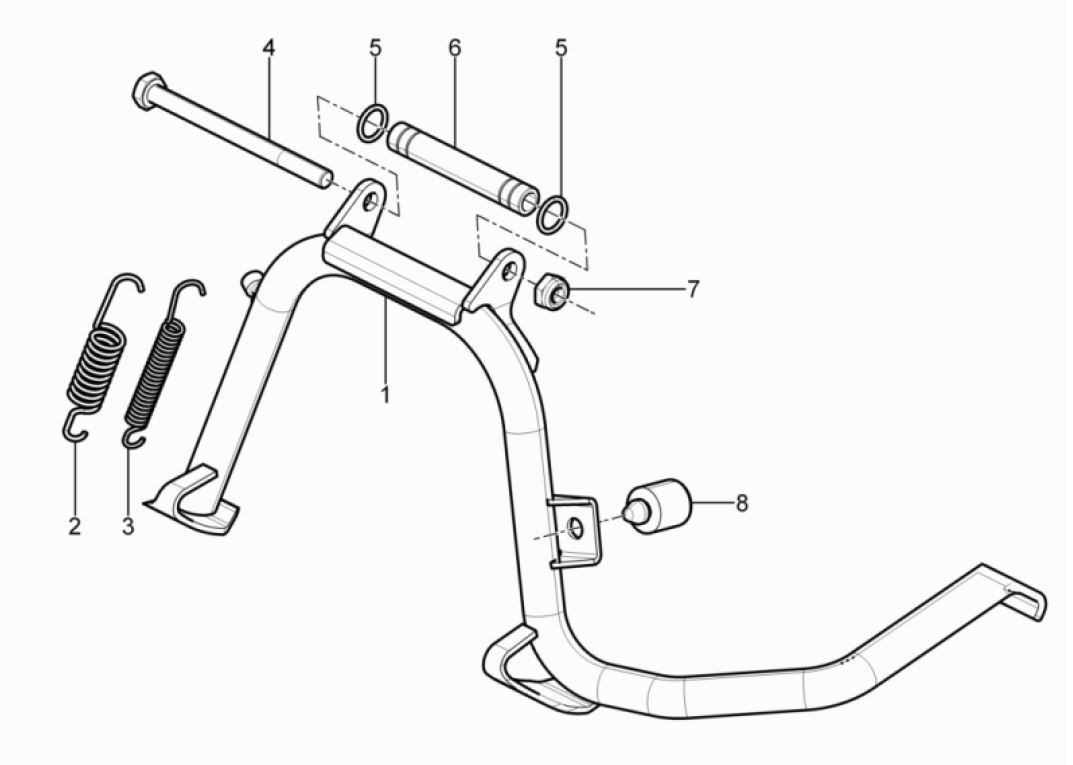 Supporto per Piaggio MP3 300 ie LT Business Center - Sport (con e senza ABS) 2016-2018