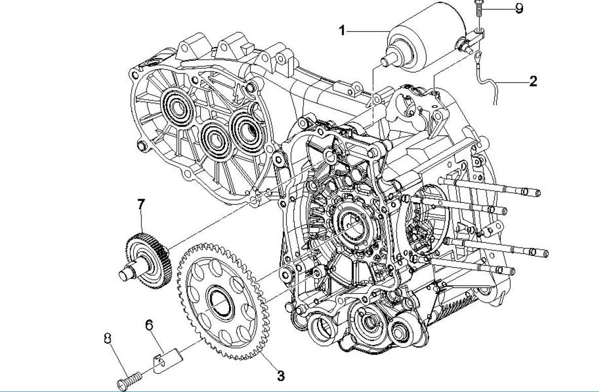 Motorino di avviamento - Ingranaggio di avviamento Vespa GTV 250 IE 4V