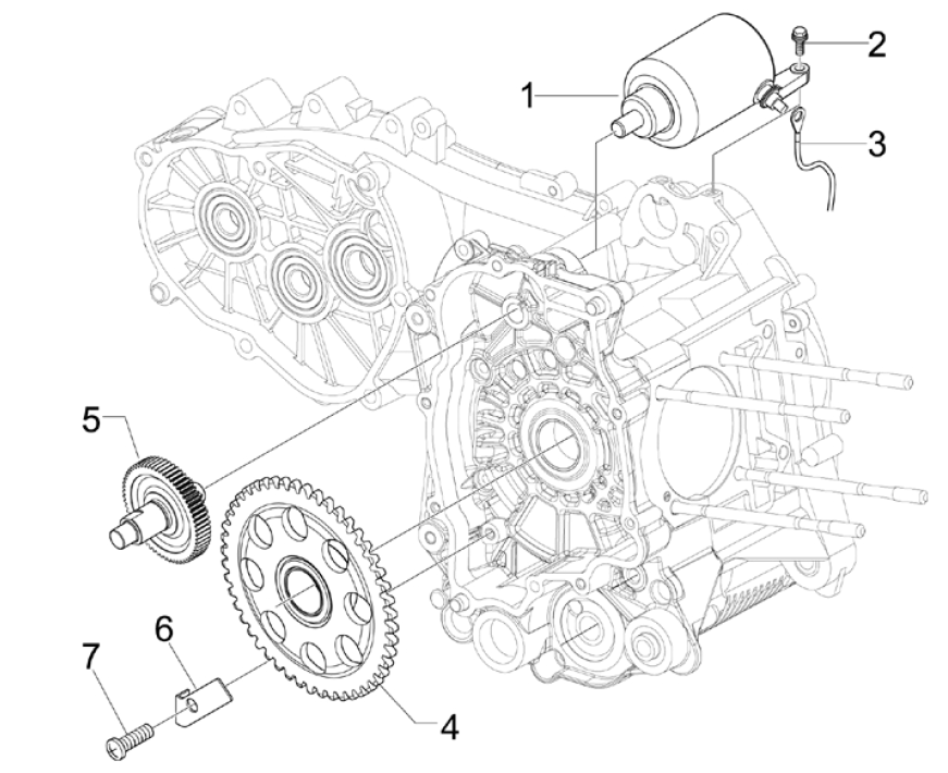 Motorino Di Avviamento - Ingranaggio Di Avviamento Piaggio Beverly 125 RST 4V Euro 3 2010-2015