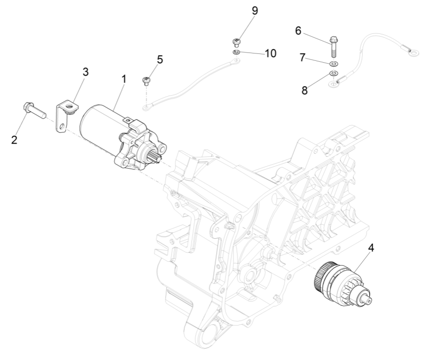 Motorino di avviamento - Bendix Piaggio Liberty 50 4 tempi AC