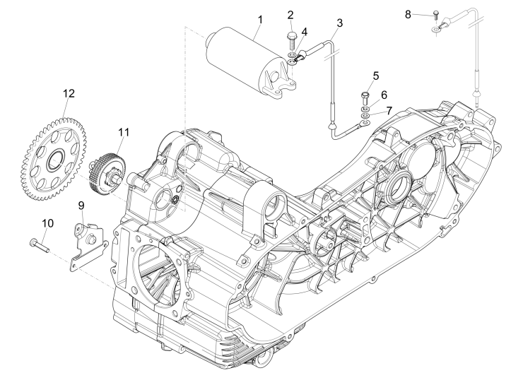 Motorino di avviamento - Ingranaggio di avviamento Piaggio MP3 500 LT Business 2014-2016