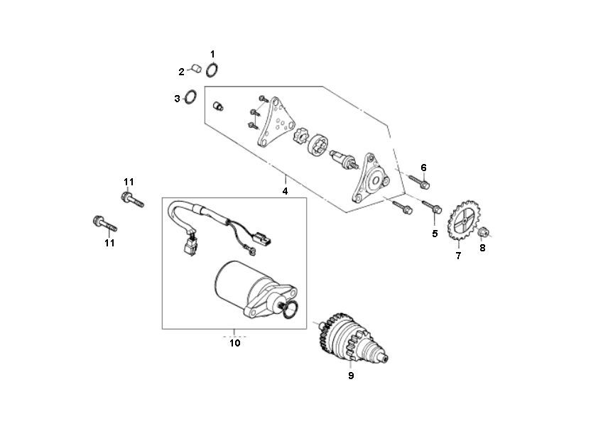 Motorino di avviamento - Bendix - Pompa olio a 4 tempi Rover FS3
