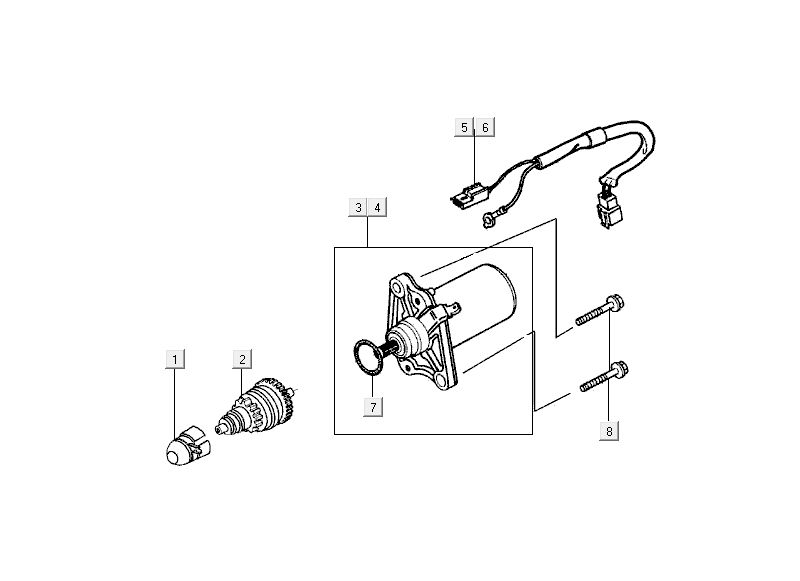 Motorino di avviamento Kymco MXU 50