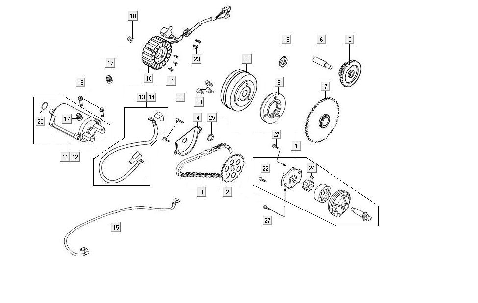 Motorino di avviamento Kymco MXU 150