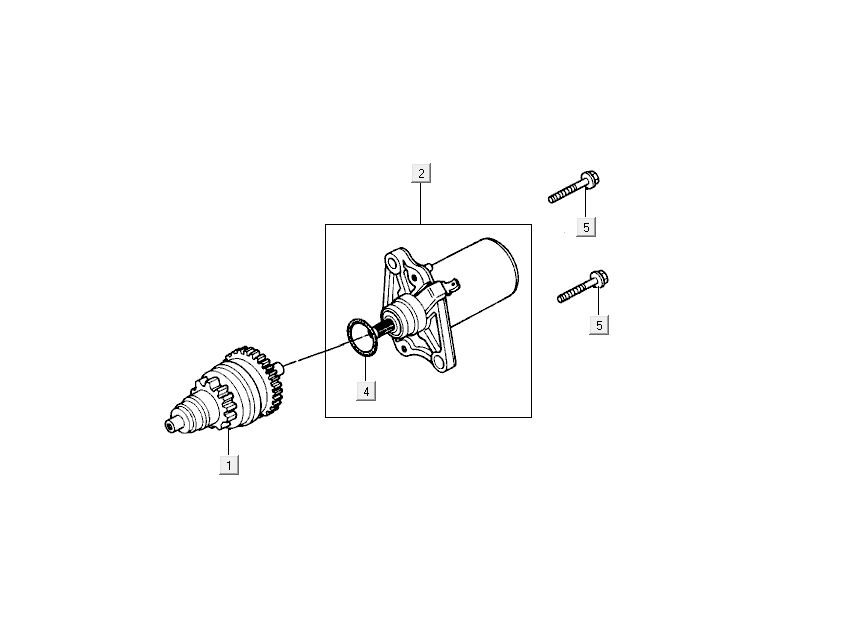 Motorino di avviamento - Bendix Kymco DJ 2 tempi argento