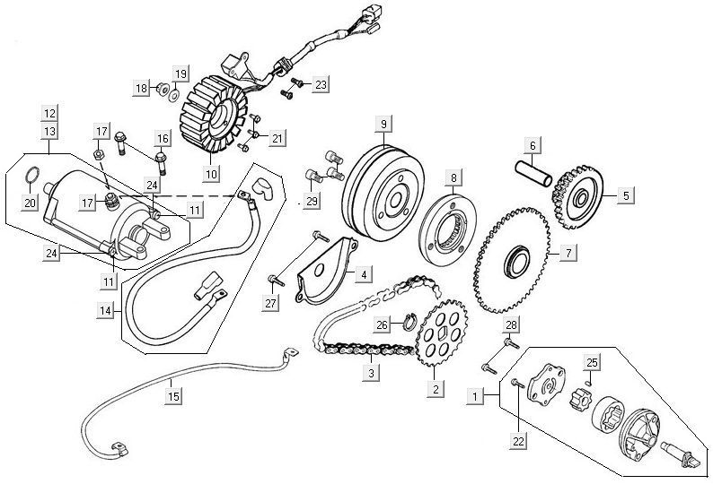 Motorino di avviamento Kymco MXU 300R