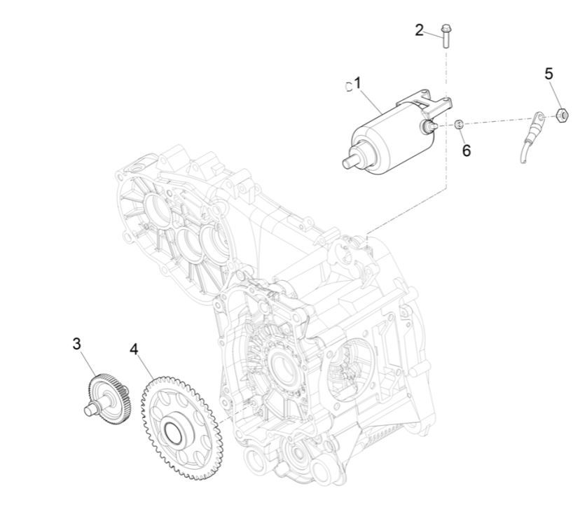 Motorino di avviamento Piaggio MP3 300 HPE/300 HPE Sport ABS Euro 5 2020-2022