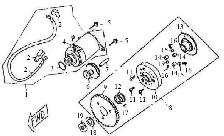 Motorino di avviamento Giantco Grand Venus 125