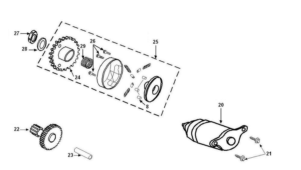 Motorino di avviamento - Bendix Peugeot Tweet 50 4 tempi AC