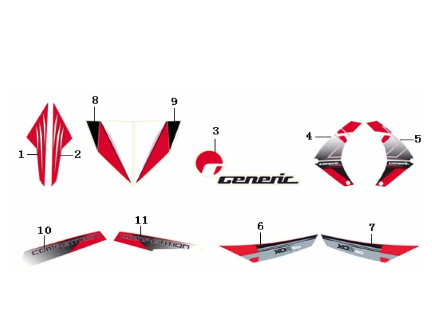 Emblemi - Adesivi - Logo Generic Xor 50 2-stroke competition 2009
