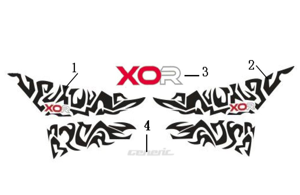 Emblemi - Adesivi - Logo Generic Xor 50 2-stroke 2006 nero