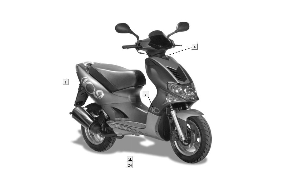 Emblemi - Adesivi - Logo Kymco Super9 50 2 tempi AC nuovo modello argento - nero