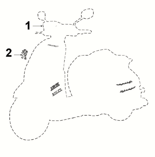 Stickers Peugeot Django 125 EFI E5 2021-2022