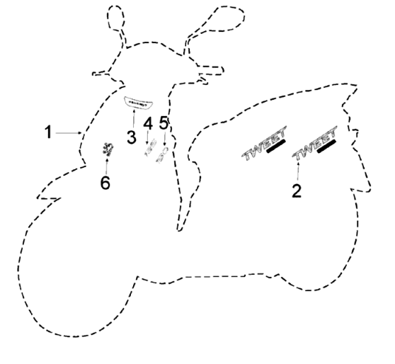 Stickers Peugeot Tweet 125 V E3 2013-2017