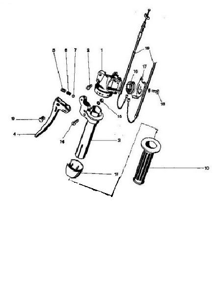 Handvat handschakeling Kreidler