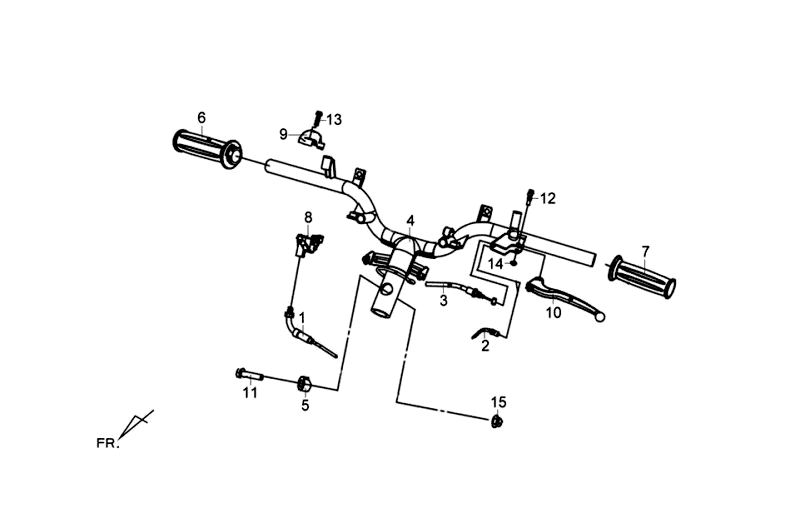 Leve Freno Manubrio Kpl Lr Sym Fiddle III Nero Opaco