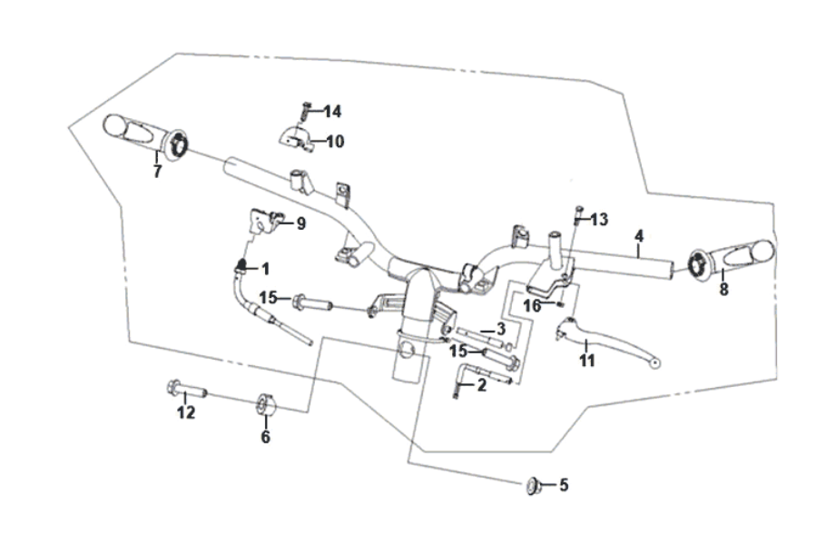 Cavi leva freno volante Sym Fiddle II Euro 4 (WH-006) bianchi