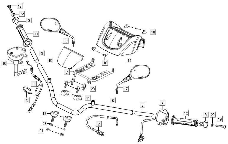 Volante - Componenti sterzo Kymco MXU 300R