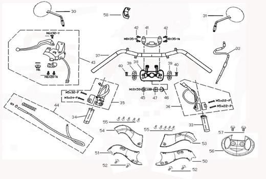 Volante - Componenti sterzo AGM Joy rossi