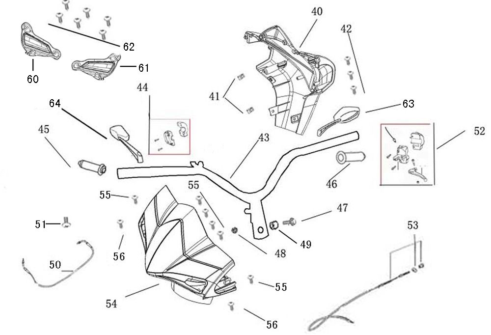 Volante - Componenti sterzo AGM R8 bianchi