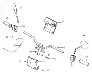 Volante - Componenti sterzo Benzhou ZN50QT-36 nero