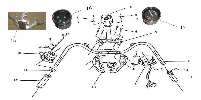 Volante - Componenti dello sterzo - China Retro 125