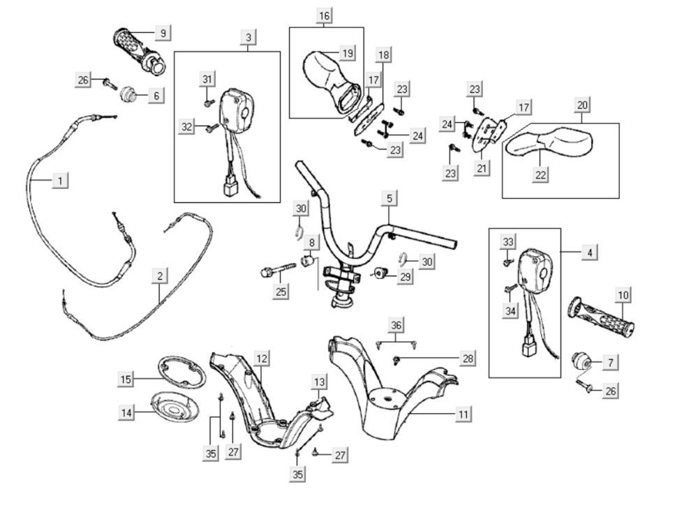 Volante - Componenti sterzo Kymco Grand Dink 250