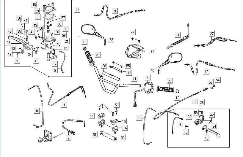 Volante - Parti dello sterzo Kymco Maxxer 90 Black