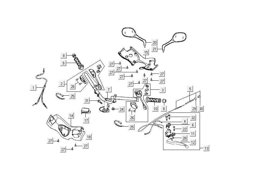 Volante - Componenti sterzo Kymco Super9 50 2 tempi AC vecchio modello sportivo blu