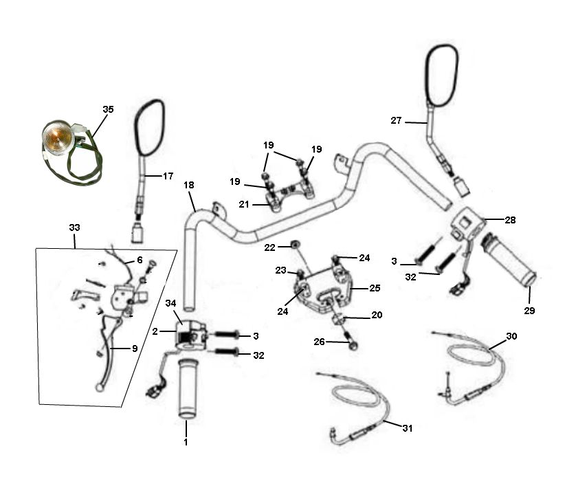 Volante - Componenti dello sterzo - Neco Borsalino Uno 4 tempi