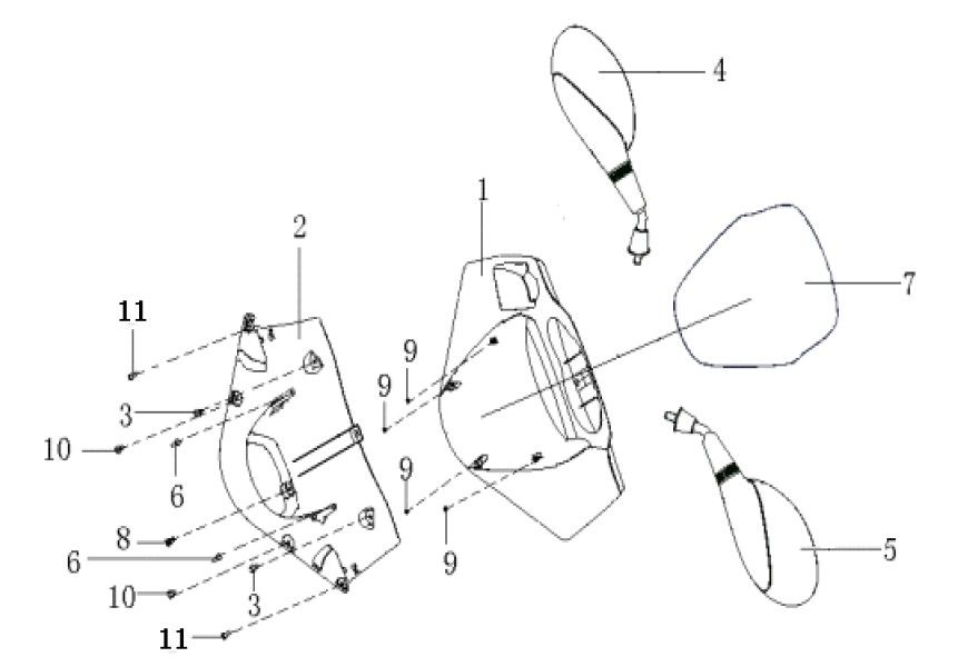 Coperchi sterzo - Indicatori anteriori Generic Cracker 50 2 tempi bianchi 2009 25