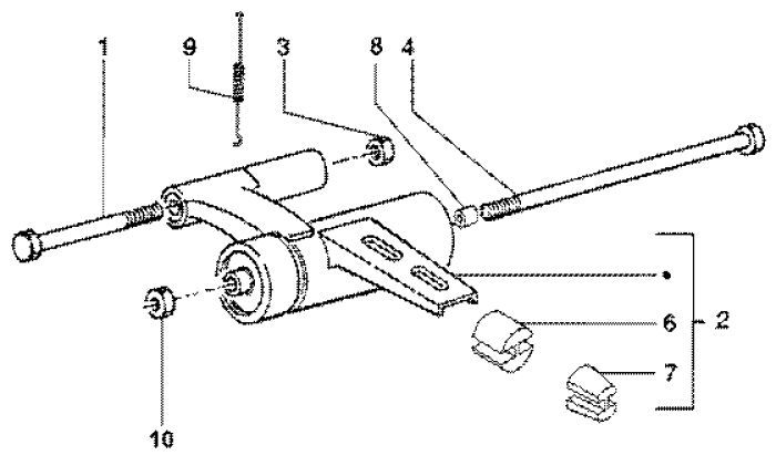 Sospensione del motore Piaggio Liberty a 4 tempi ←2006