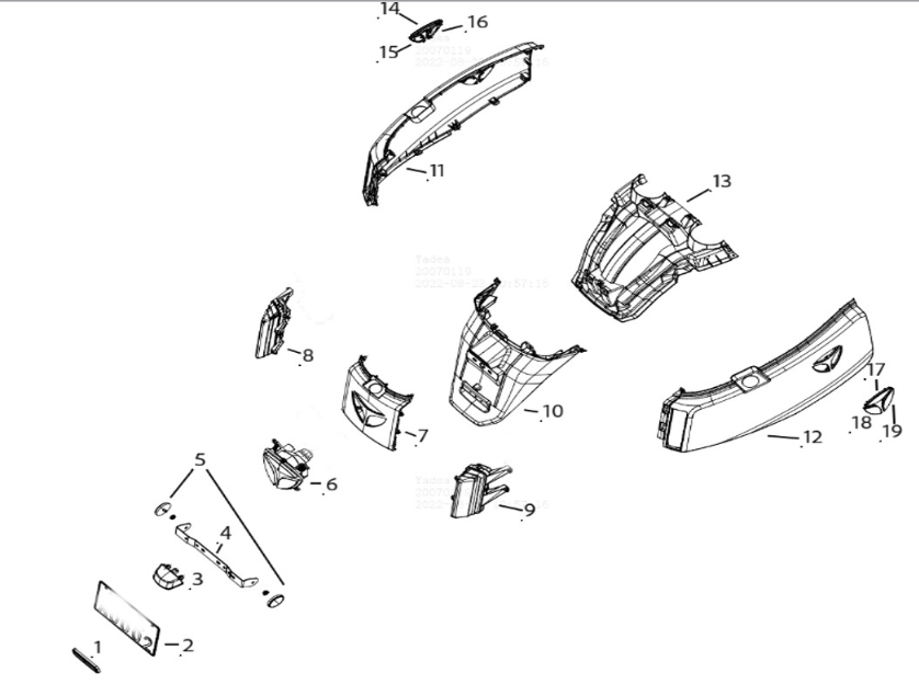 Fanale posteriore Yadea E8S