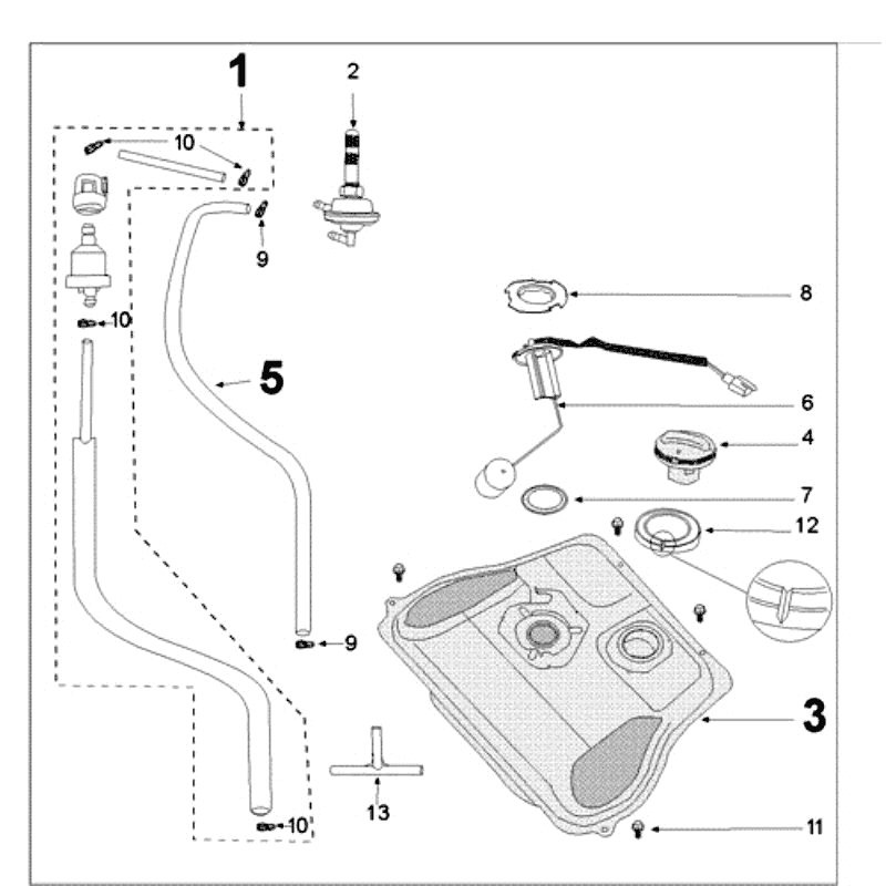Serbatoio - Pompa benzina - Peugeot Tweet Evo Euro 4