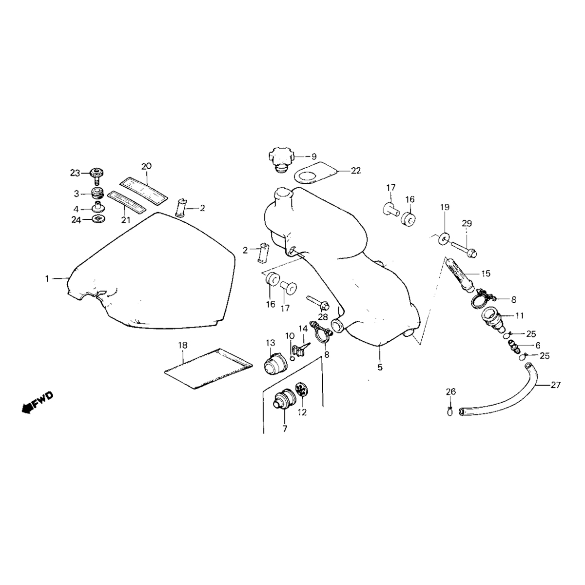 Serbatoio olio Honda MB50/MB80