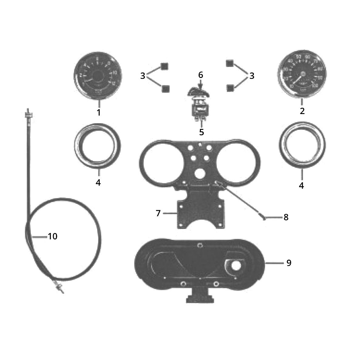 Contachilometri - Cockpit Zundapp GTS 50 517-40L5
