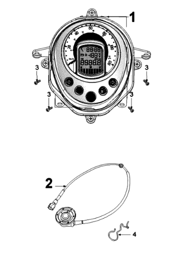Teller Peugeot Django 125 Allure E3 2014-2017