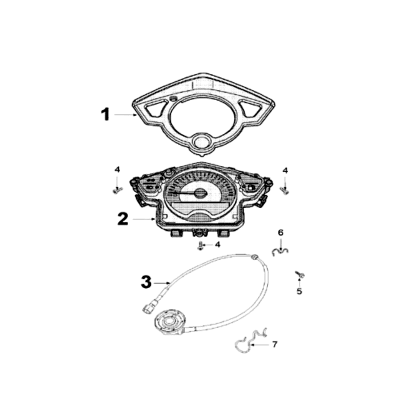 Contachilometri - Cabina di guida Peugeot Speedfight 3 50 2 tempi AC Nero