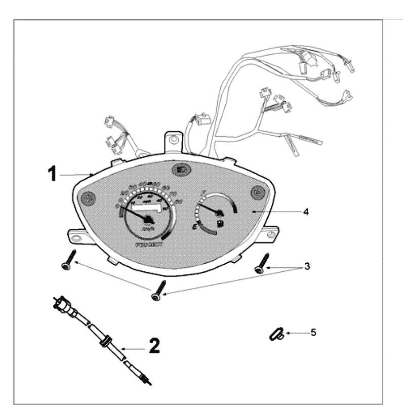 Contachilometri - Cockpit Peugeot Tweet vecchio grigio opaco