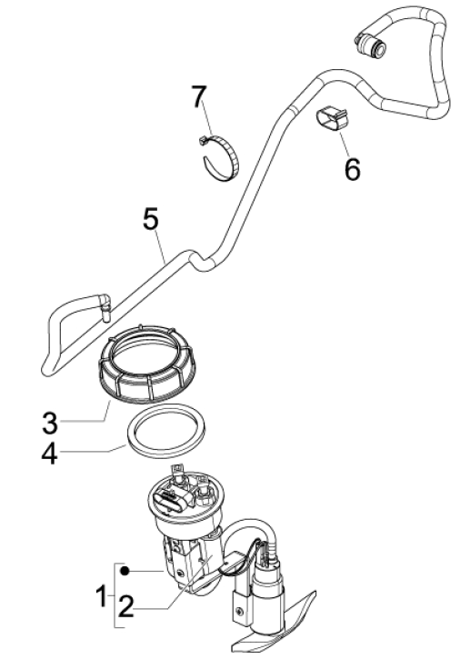 Pompa Benzina Piaggio Beverly 125 RST 4V Euro 3 2010-2015