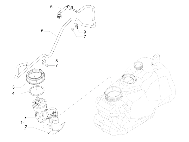 Pompa benzina Piaggio MP3 500 LT Business 2014-2016