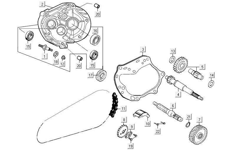 Ingranaggio - Trasmissione - Kymco Maxxer 90 - Nero