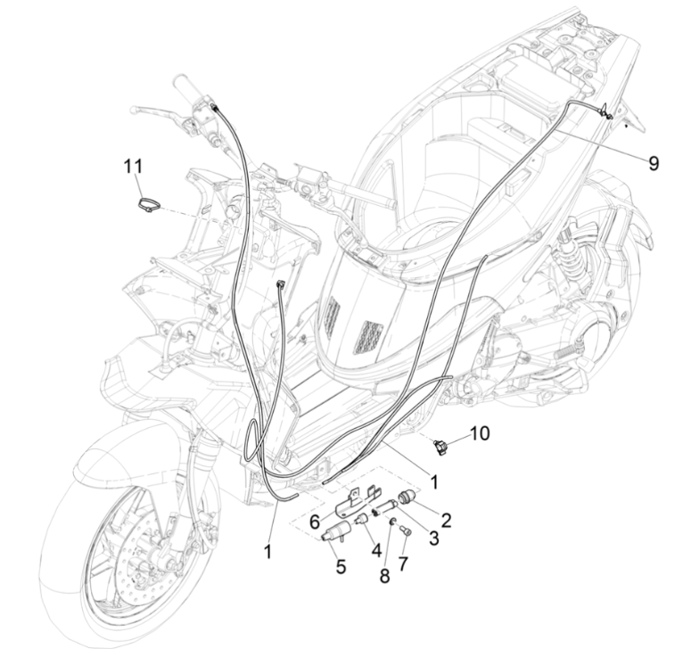 Cavo acceleratore Piaggio NRG Power 50 2 tempi LC Euro 4