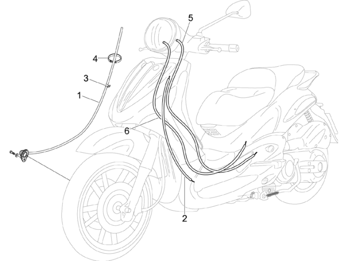 Cavo contachilometri Piaggio Beverly 500 Euro 3 2007-2012