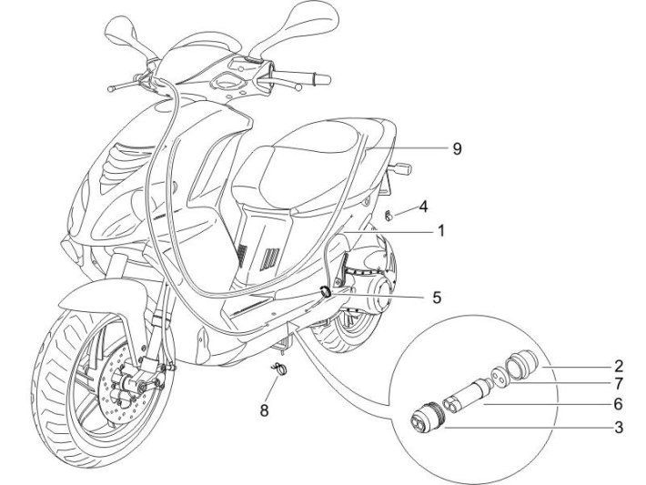Cavo acceleratore Piaggio NRG Power DD 50 2 tempi LC 2007-2017