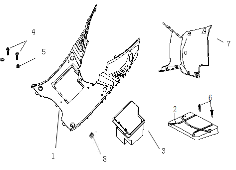Pedana China Ape 50 marrone