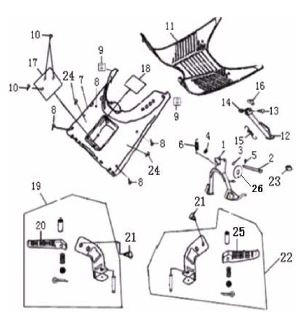 Pedana Generic Cracker 50 2 tempi bianca 2009 25