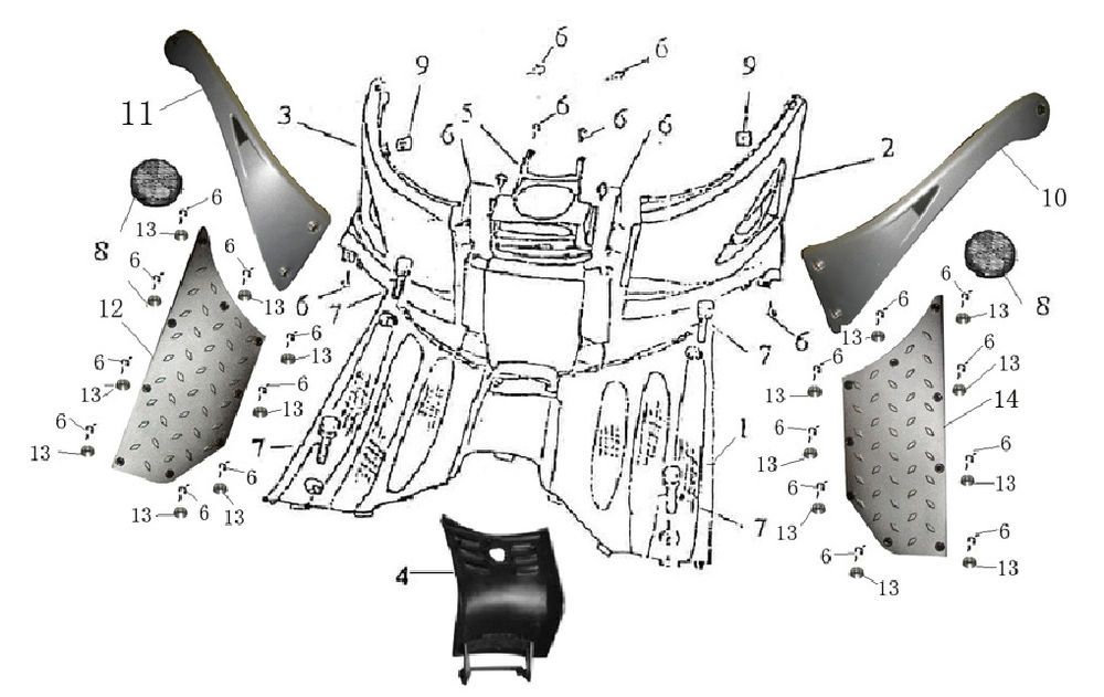 Pedana Turbho RG50 bianca/nera