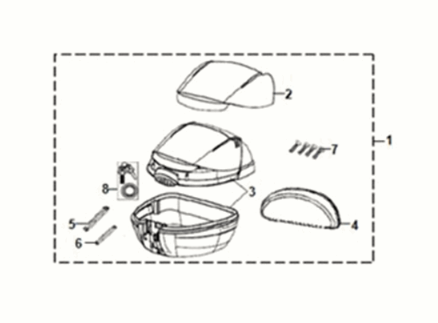 Set baule Sym Fiddle III 50 E3